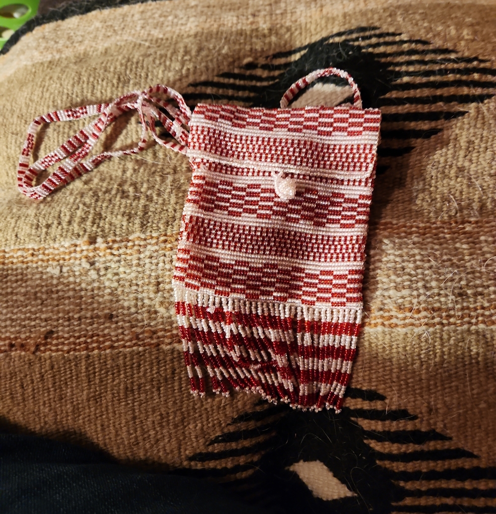 Handmade Beaded Cross Body Mini Purse